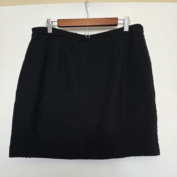 Vintage tweed cotton black mini Skirt - Picture 3 of 7